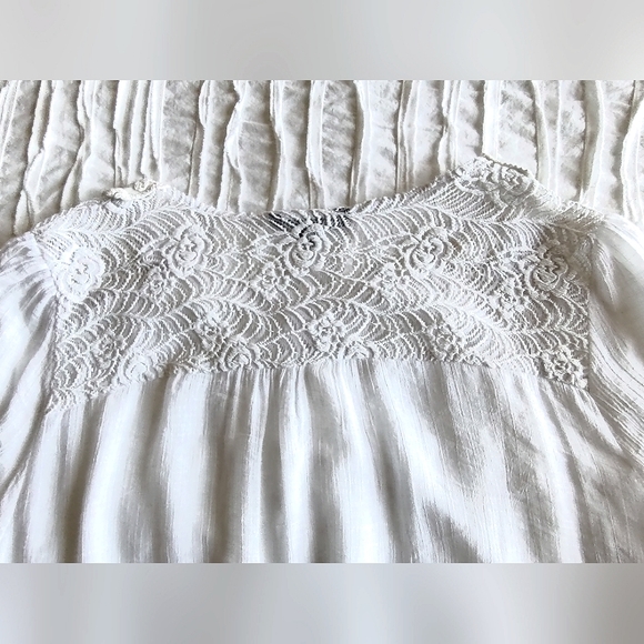 ZAC & RACHEL Sz 3X White Bohemian Blouse - Picture 4 of 7